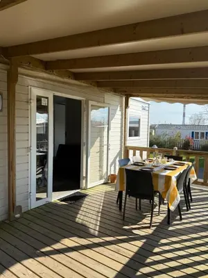 Balcon ou terrasse dans l'établissement Camping de la Loire