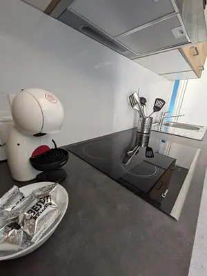 Cuisine ou kitchenette dans l'établissement La Maison du Grand Large
