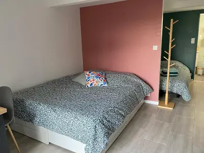 Un ou plusieurs lits dans un hébergement de l'établissement Studio de la Baroud Family