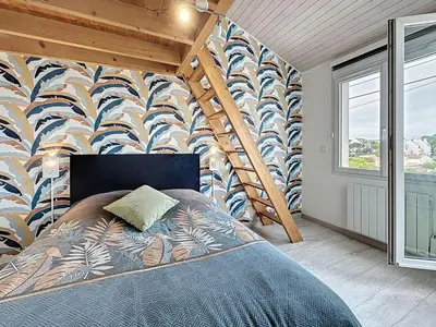 Un ou plusieurs lits dans un hébergement de l'établissement Holiday Home L'écume by Interhome