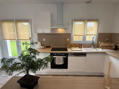 Cuisine ou kitchenette dans l'établissement charmante maison