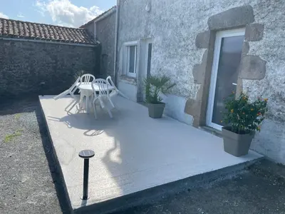 Terrasse ou espace extérieur de l'établissement Maison en campagne