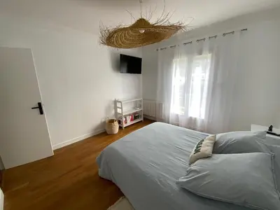 Un ou plusieurs lits dans un hébergement de l'établissement Maison Saint Marc sur Mer