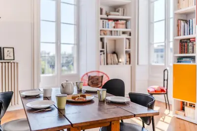Coin salon dans l'établissement Hélios - Élégant appartement de 115 m² à Nantes