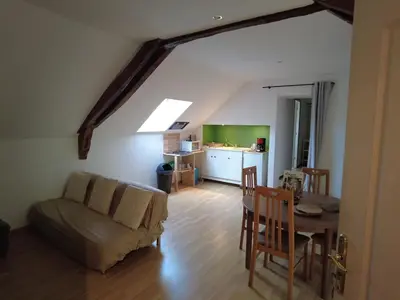 Cuisine ou kitchenette dans l'établissement Studio spacieux équipé à proximité de la Loire