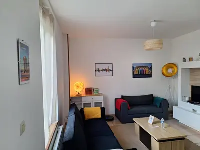 Coin salon dans l'établissement Maison Jules Verne Nantes