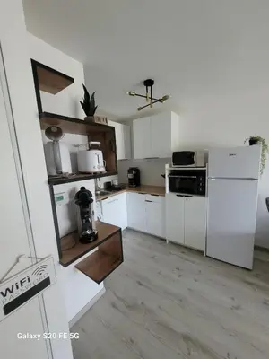 Cuisine ou kitchenette dans l'établissement Appartement