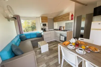 Cuisine ou kitchenette dans l'établissement Le Cocon De L'Océan