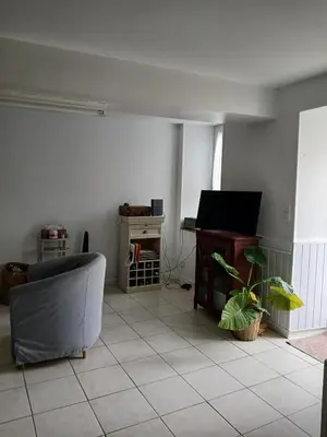 Télévision ou salle de divertissement dans l'établissement Maison lac