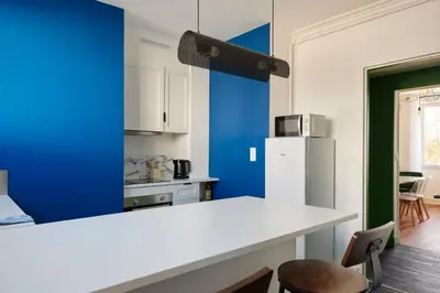 Cuisine ou kitchenette dans l'établissement Les quais la gare