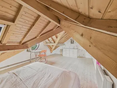 Un ou plusieurs lits dans un hébergement de l'établissement Maison avec accès privatif direct à la plage pour 6