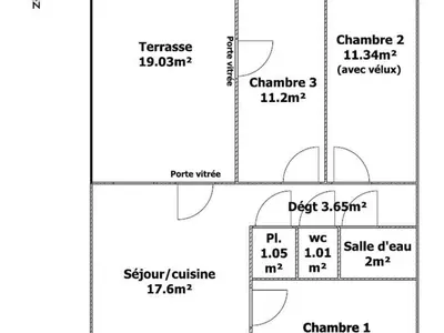 Plan de l'établissement Maison climatisée proche plage à Saint-Hilaire-de-Riez - FR-1-426-591