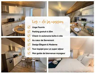 Cuisine ou kitchenette dans l'établissement Quartier du Roy -15min du Parc -by R&G
