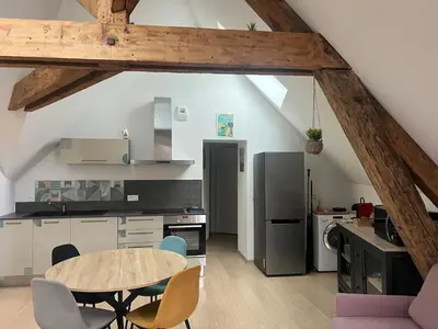 Cuisine ou kitchenette dans l'établissement Appartement vue sur le vieux port de Pornic