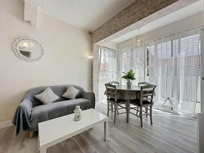 Coin salon dans l'établissement Holiday Home Les Coquillages by Interhome