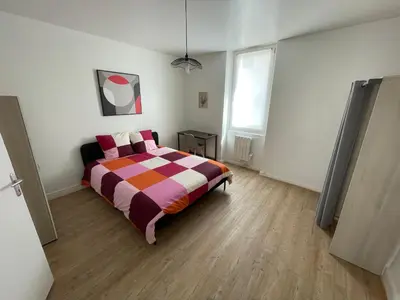 Un ou plusieurs lits dans un hébergement de l'établissement Joli T2, plage à 5 min - Chez Marc et Patricia