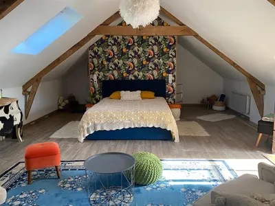 Un ou plusieurs lits dans un hébergement de l'établissement Charming little house