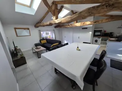 Cuisine ou kitchenette dans l'établissement Maisonnette familiale entre Nantes et Pornic