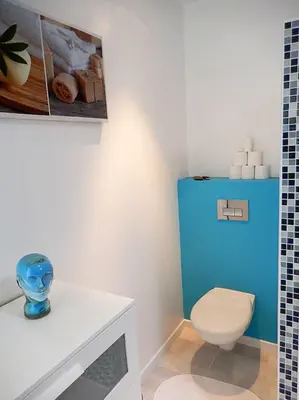 Salle de bains dans l'établissement L'Ecume De Jade