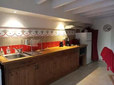 Cuisine ou kitchenette dans l'établissement Fleur de Vigne