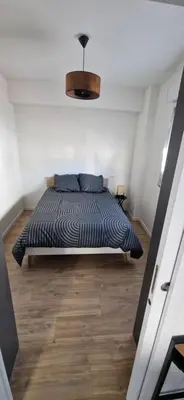 Un ou plusieurs lits dans un hébergement de l'établissement Sublime Appartement rdc T2 Proche mer et parc
