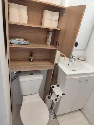 Salle de bains dans l'établissement gîte L'hirondelle
