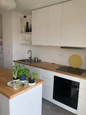 Cuisine ou kitchenette dans l'établissement New and spacious appartment 1 room St Mihiel