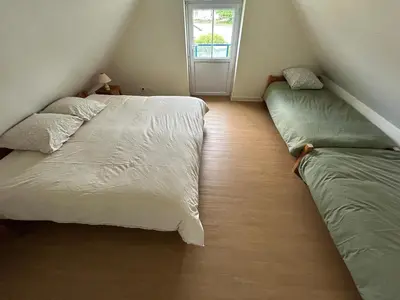 Un ou plusieurs lits dans un hébergement de l'établissement Maison au bord du canal - L'échappée belle