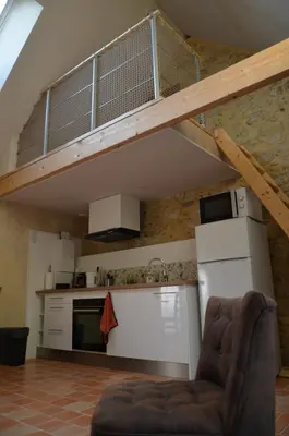 Cuisine ou kitchenette dans l'établissement Le Gite de la Noé