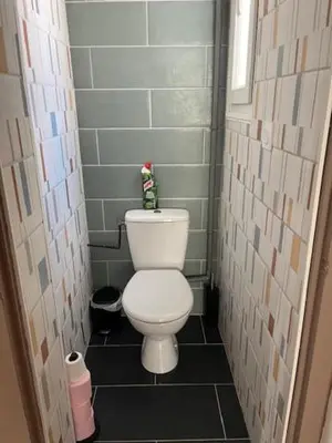 Salle de bains dans l'établissement Appartement meublé tout équipé - Mesnard-La-Barotière