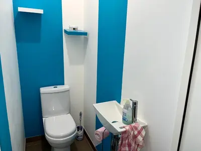 Salle de bains dans l'établissement Le Relais du 49 - Gîte