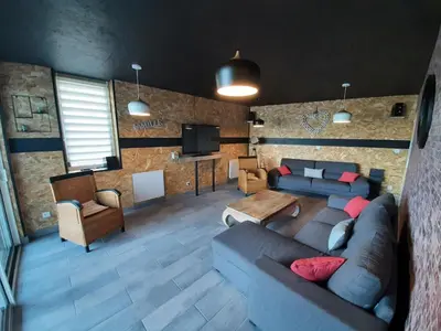 Coin salon dans l'établissement Le gîte des amoureux