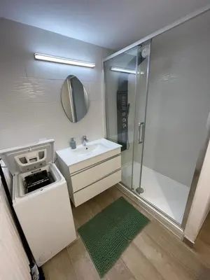 Salle de bains dans l'établissement Underground appart
