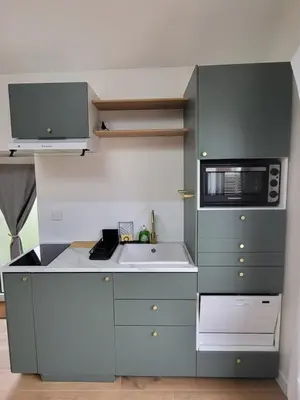 Cuisine ou kitchenette dans l'établissement Le Gemmois