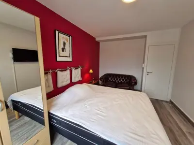 Un ou plusieurs lits dans un hébergement de l'établissement T3 face mer rénové avec balcon et WiFi à Saint-Jean-de-Monts - FR-1-777-42