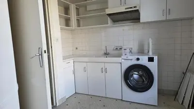 Cuisine ou kitchenette dans l'établissement gîte house in Vallet