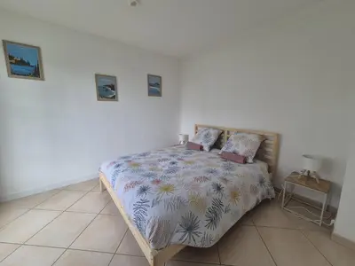 Un ou plusieurs lits dans un hébergement de l'établissement gîte house in Vallet