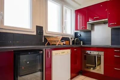 Cuisine ou kitchenette dans l'établissement Appartement chaleureux - 4 personnes