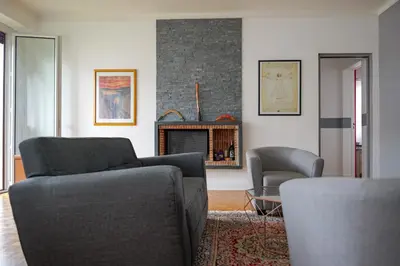 Coin salon dans l'établissement Appartement chaleureux - 4 personnes