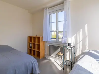 Un ou plusieurs lits dans un hébergement de l'établissement Gîte familial pour 8 pers. à Saint Aubin de Luigné - FR-1-622-117