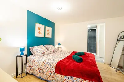 Un ou plusieurs lits dans un hébergement de l'établissement Le Loft, chic et cozy
