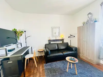 Télévision ou salle de divertissement dans l'établissement T1 cosy bien équipé, wifi, centre d'Angers avec Vayny