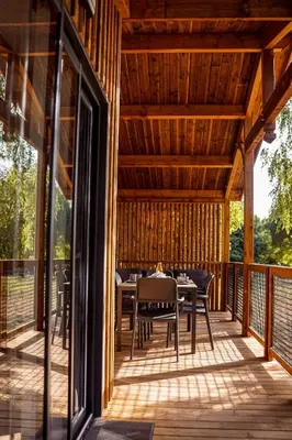 Plan de l'établissement Chalet confort, Proche Puy duFou, plan d'eau privé