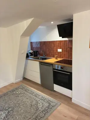 Cuisine ou kitchenette dans l'établissement 2 chambre appartement avec vue sur la cathédrale - Coeur d'Angers