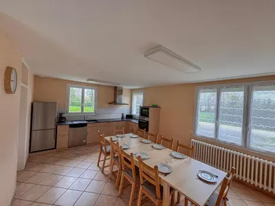 Cuisine ou kitchenette dans l'établissement Domaine Muleterie