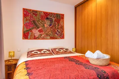 Un ou plusieurs lits dans un hébergement de l'établissement Appartement 4 à 6 personnes - 15min du parc
