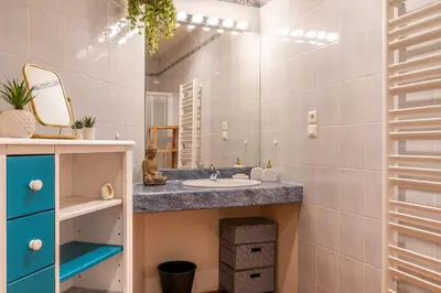 Salle de bains dans l'établissement Appartement 4 à 6 personnes - 15min du parc