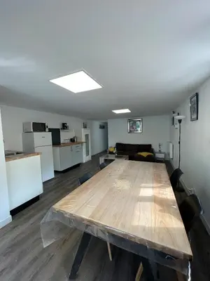 Cuisine ou kitchenette dans l'établissement Le Nid Marin
