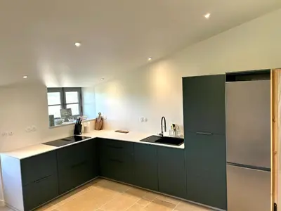 Cuisine ou kitchenette dans l'établissement Maison de campagne 10 couchages
