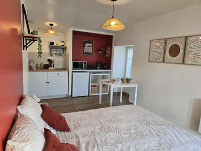 Cuisine ou kitchenette dans l'établissement Le Cocon ô coeur du centre ville